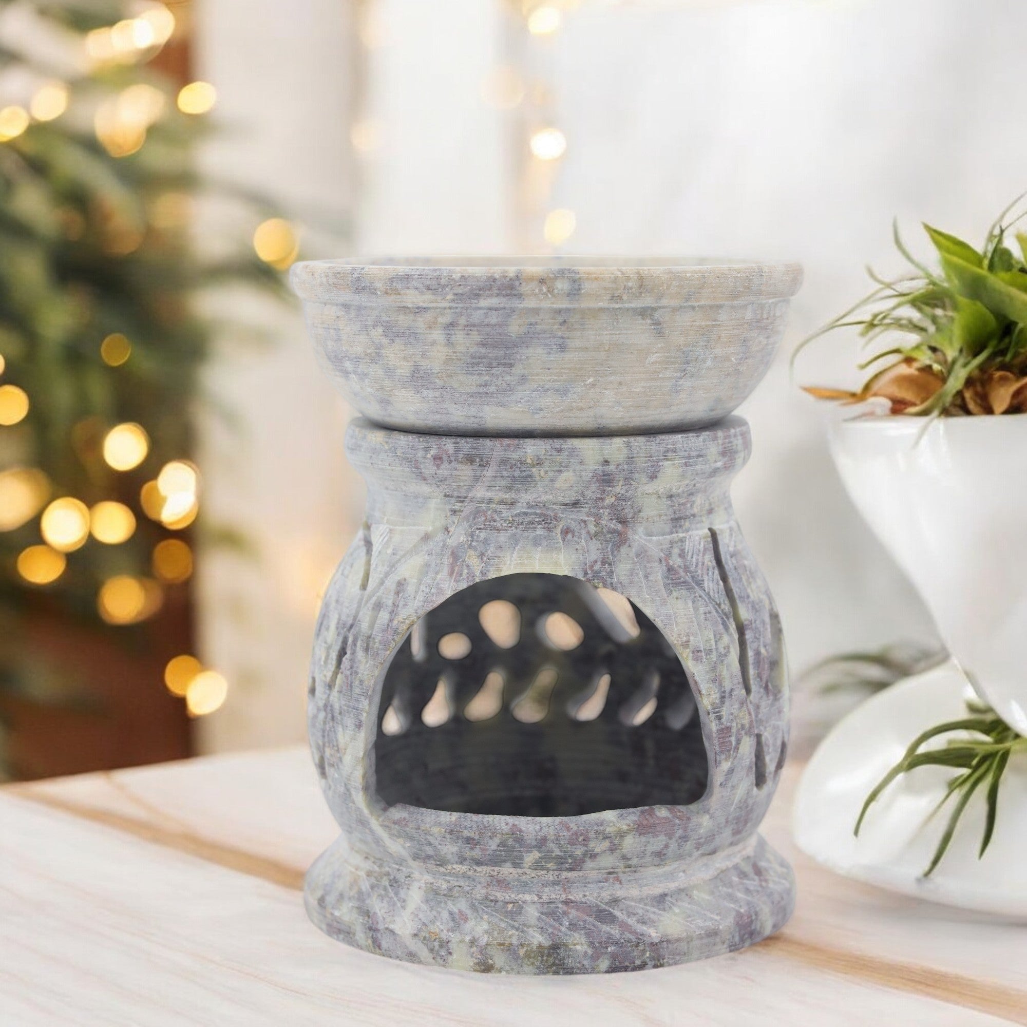 Natriel Soapstone T-light Candles Holder 
