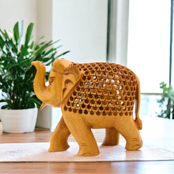 Natriel Wooden Elephant Statue
