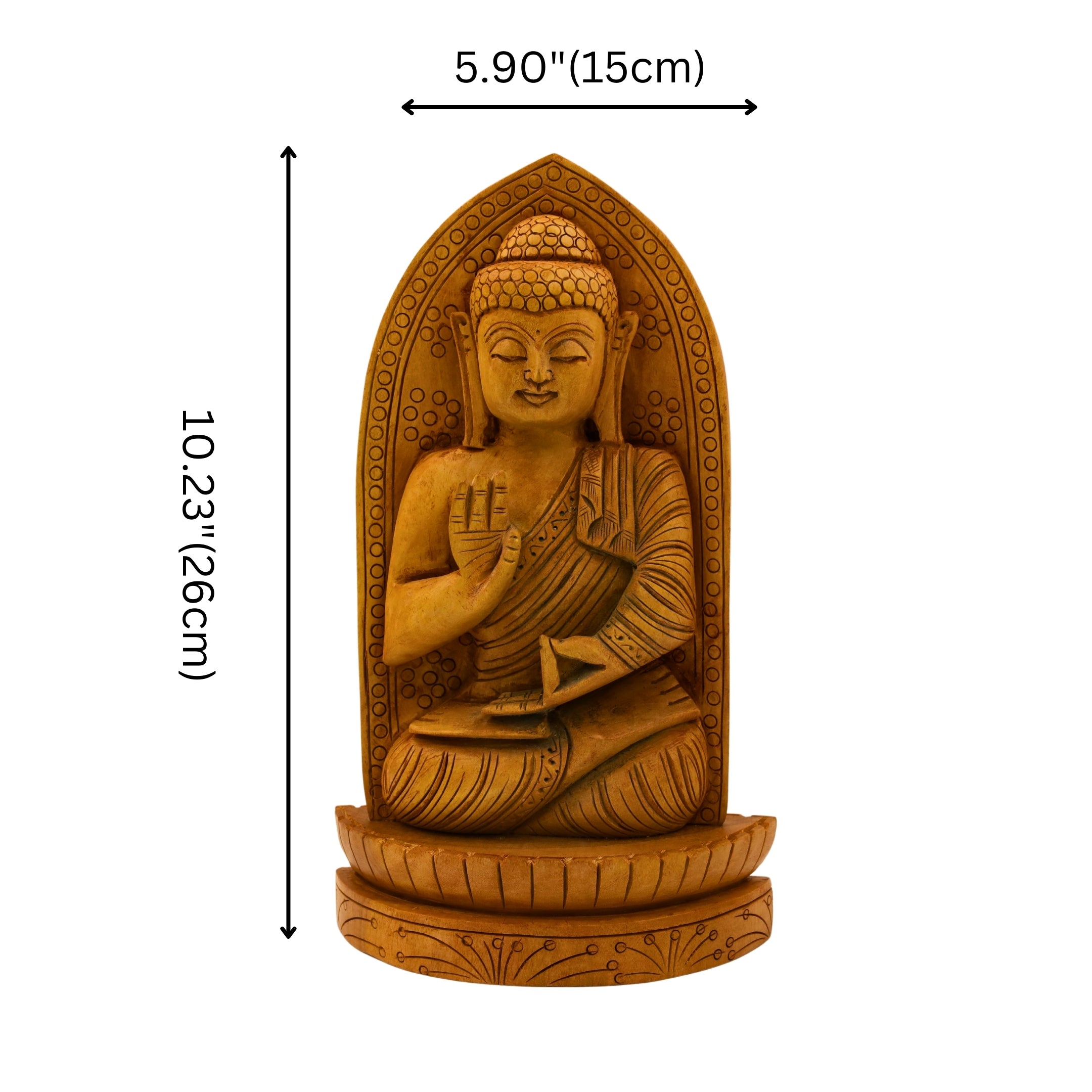 Natriel Wooden Idol of Lord Buddha