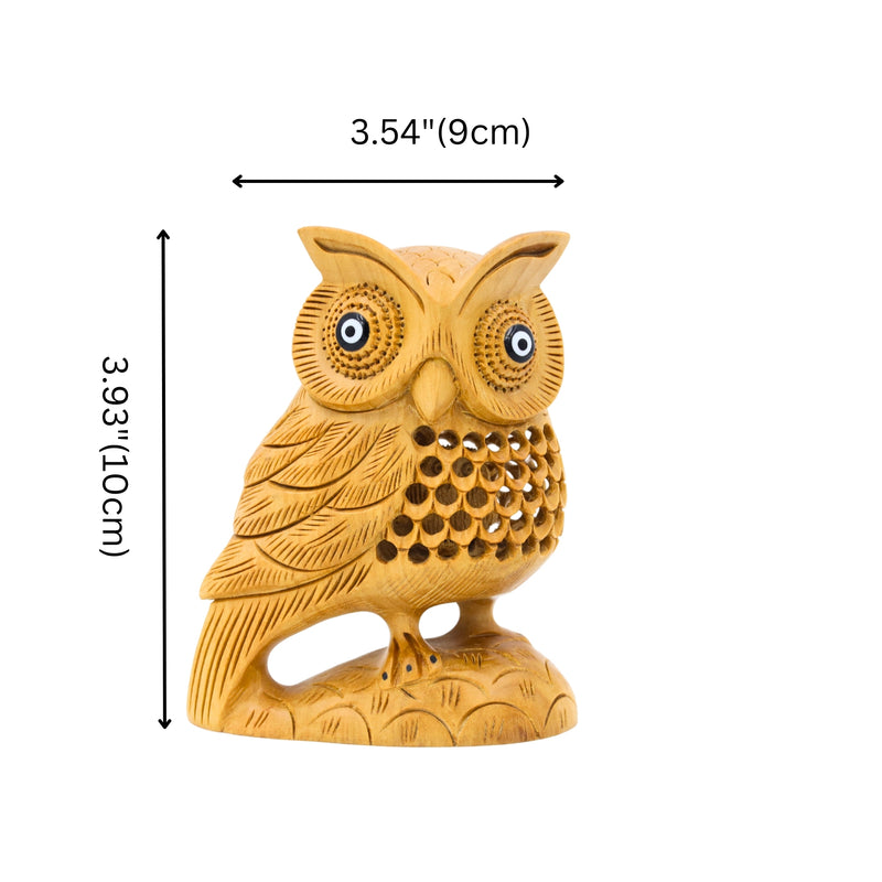 Natriel Wooden Owl Statue