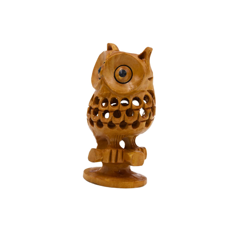 Natriel Wooden Owl Statue
