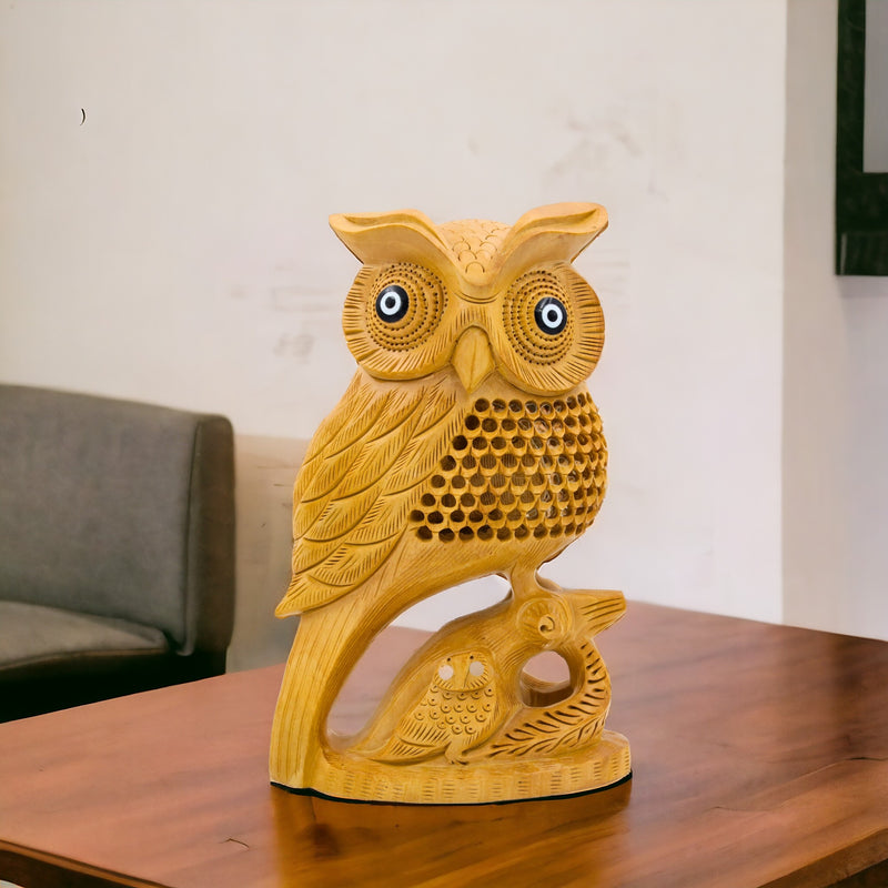  Natriel Wooden Owl Statue 