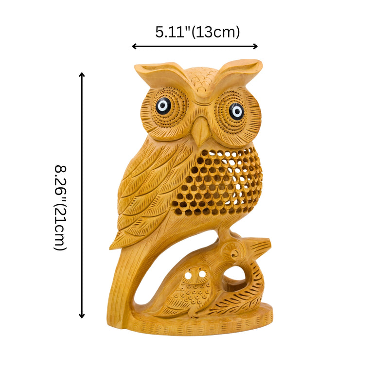  Natriel Wooden Owl Statue 