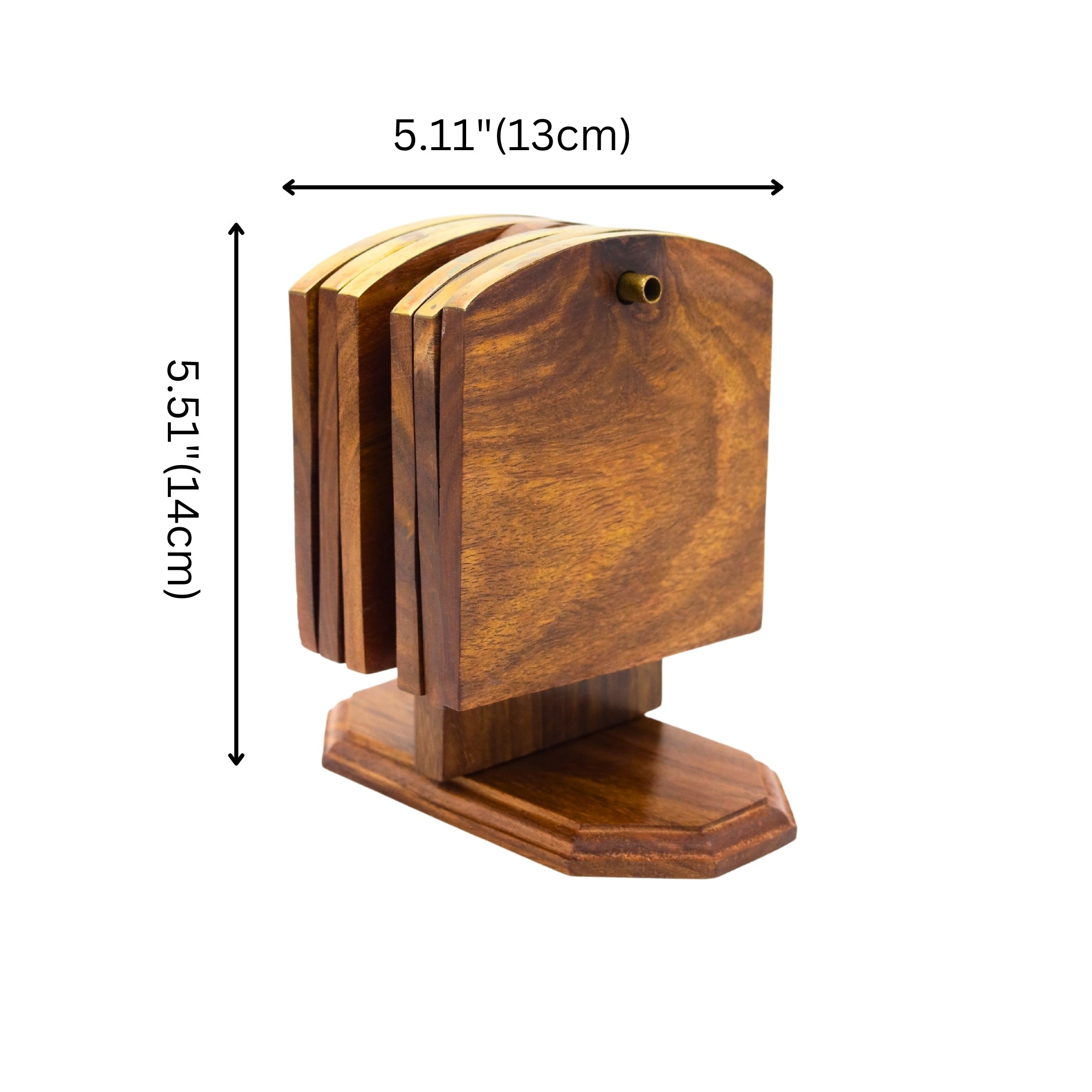 Natriel Wooden Tea Coasters Set