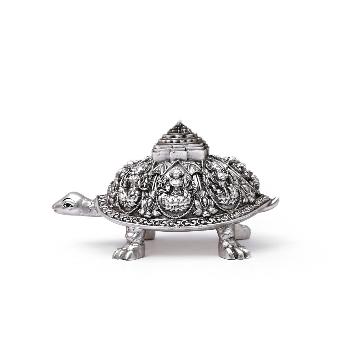 Ornate Silver-plated Vastu Tortoise 