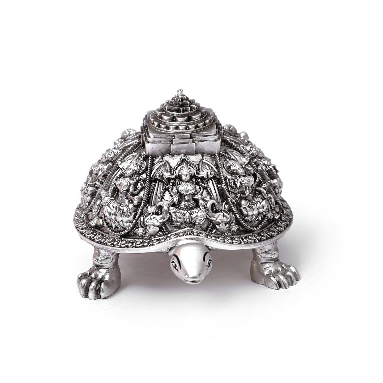 Ornate Silver-plated Vastu Tortoise 