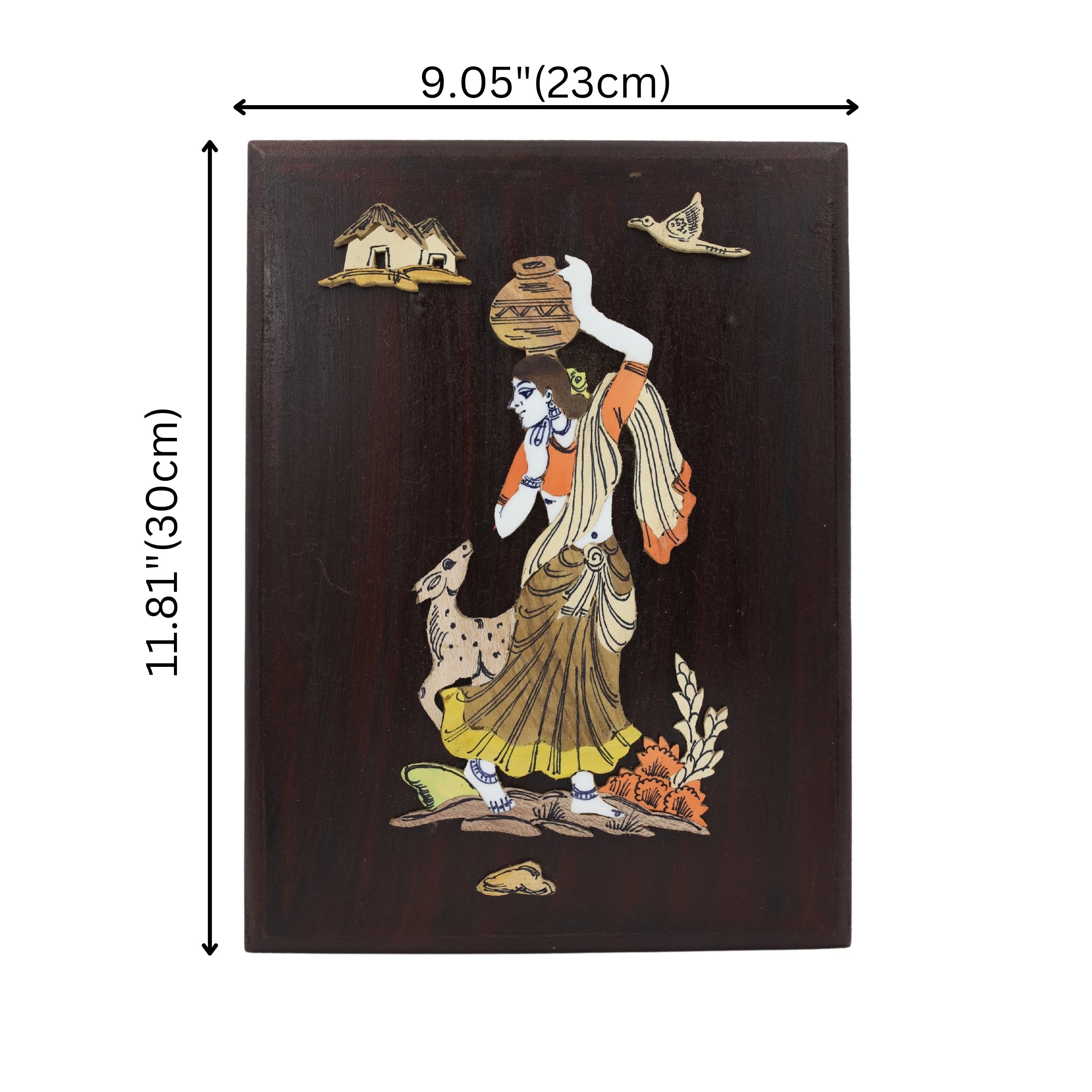 Mysore Inlay Rural life Painting