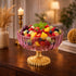 Pink Decorative Glass Fruit Bowl 