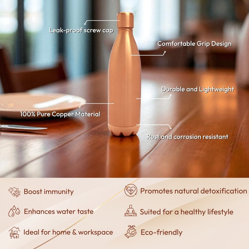 Premium Pure Copper Water Bottle