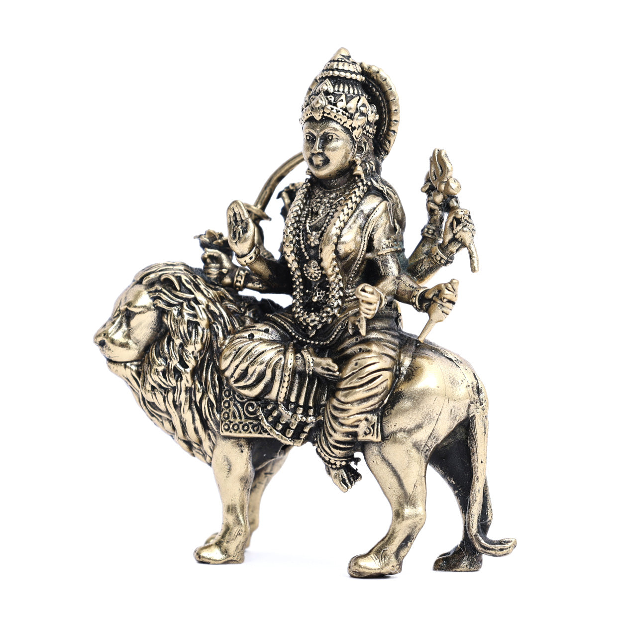 Pure Brass Maa Durga Statue – Spiritual Home Décor