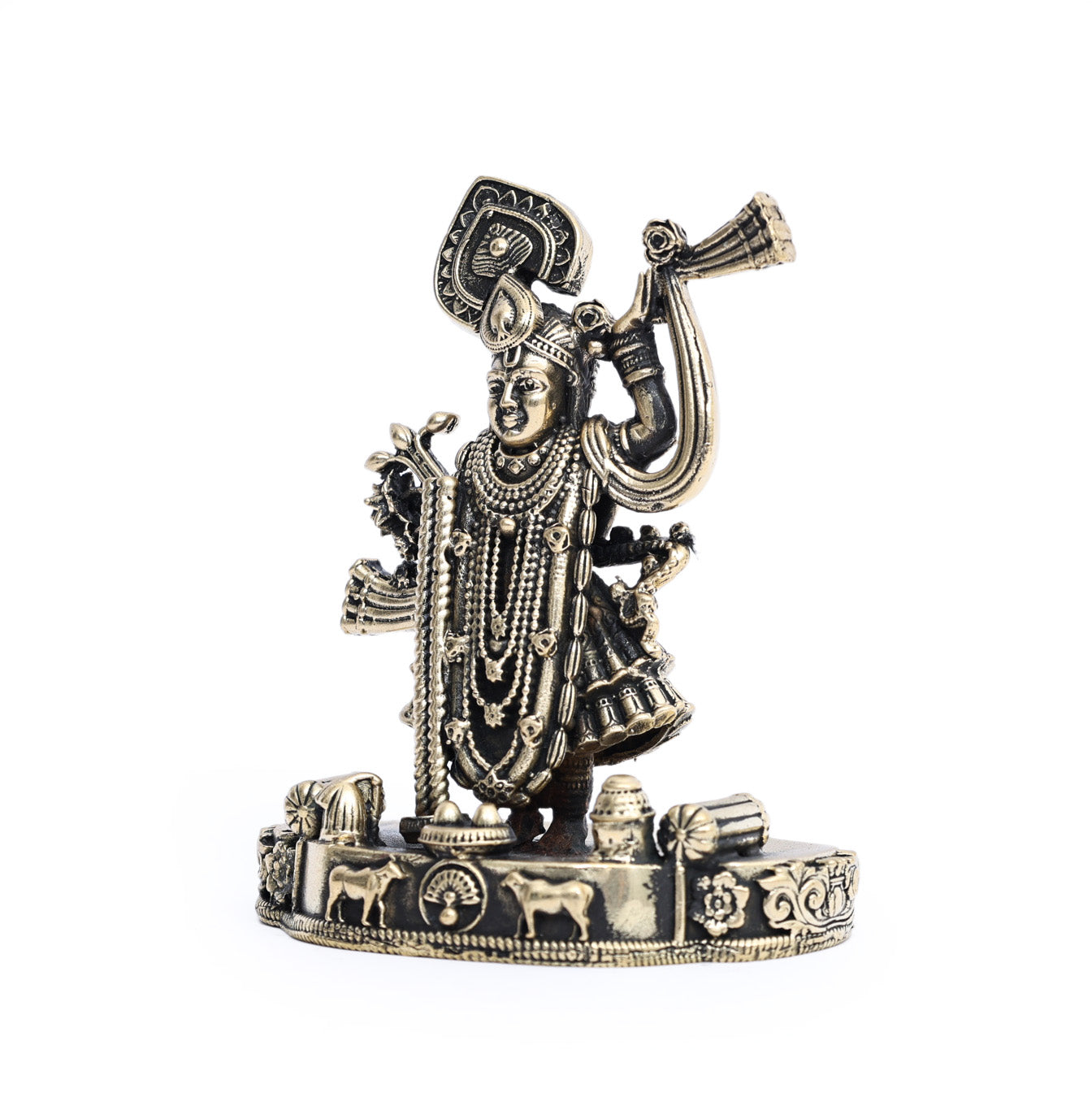 Pure Brass Shrinath ji Idol – Spiritual Home Décor