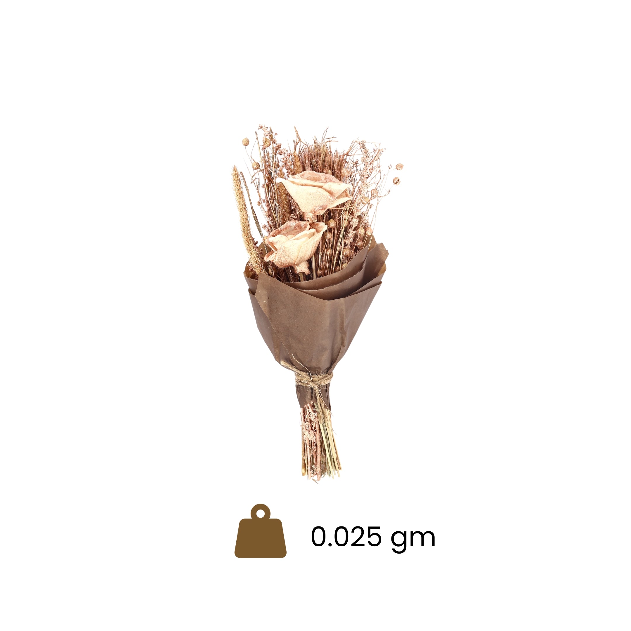 Rose Gold Shimmering Dried Botanical Bouquet for Gifting