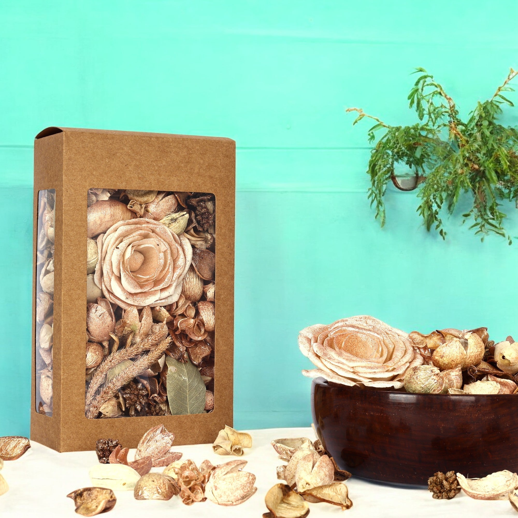 Rose and Champagne Fragrance Potpourri Box for Home Décor