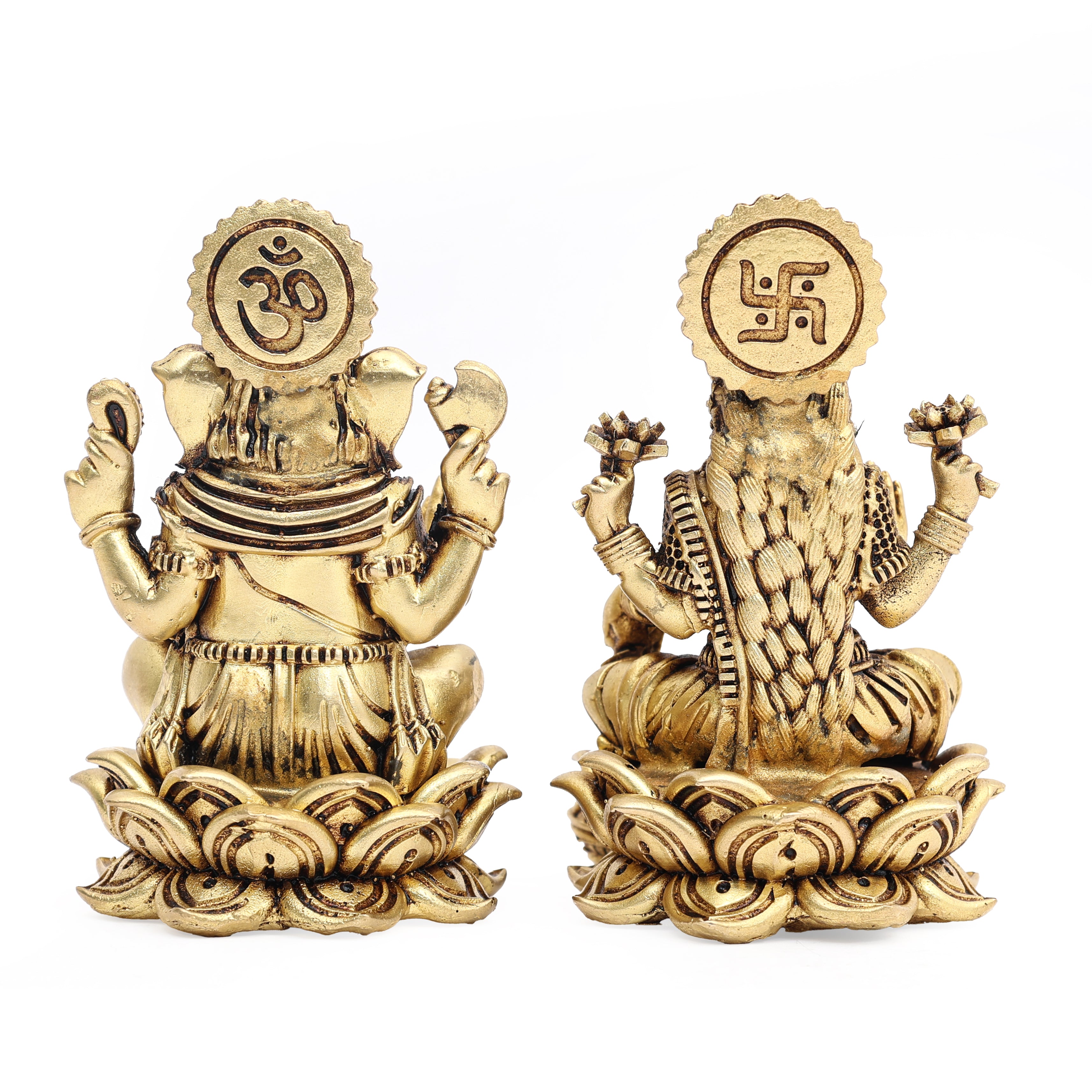 Sacred Brass Lakshmi Ganesha Idols – Spiritual Decor Item