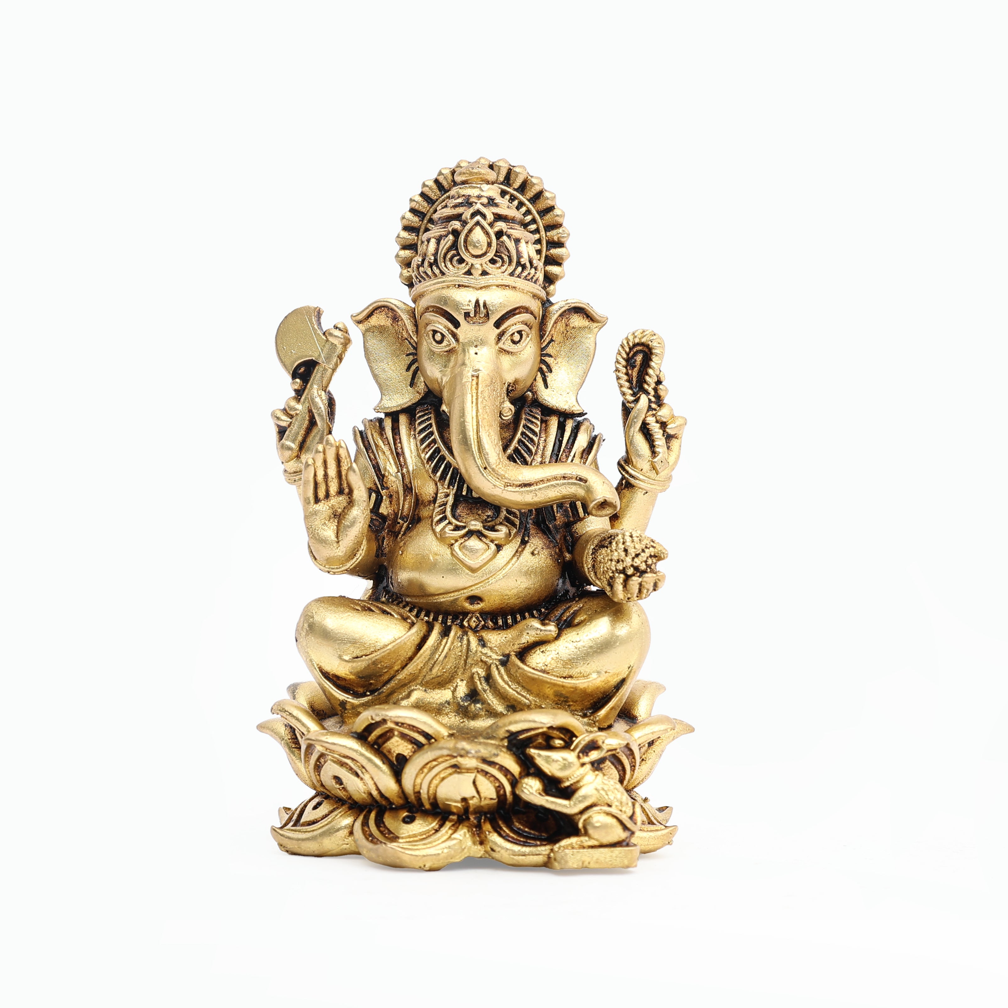 Sacred Brass Lakshmi Ganesha Idols – Spiritual Decor Item