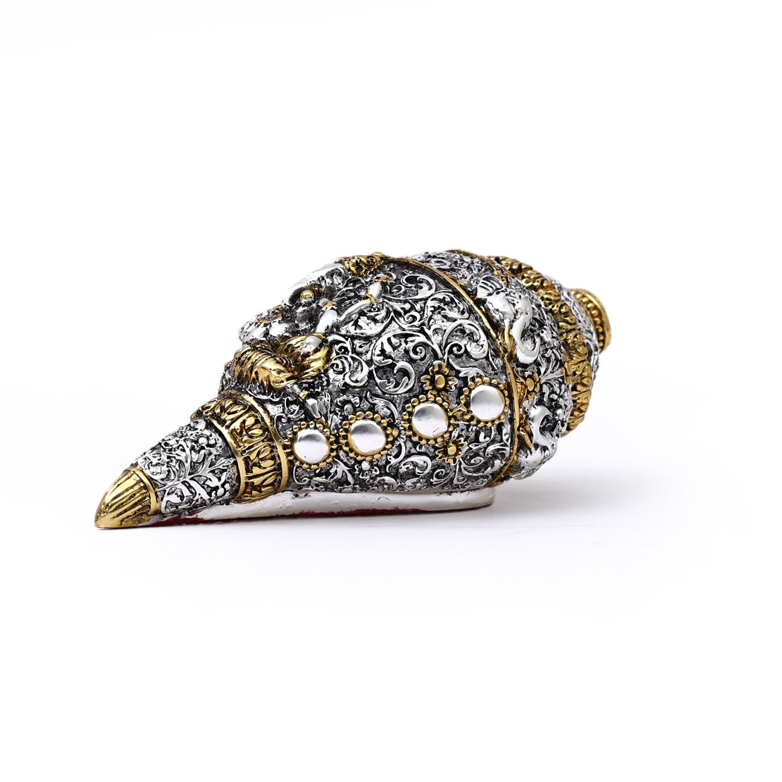 Silver-Gold plated Ganesh Shankh (Conch) showpiece