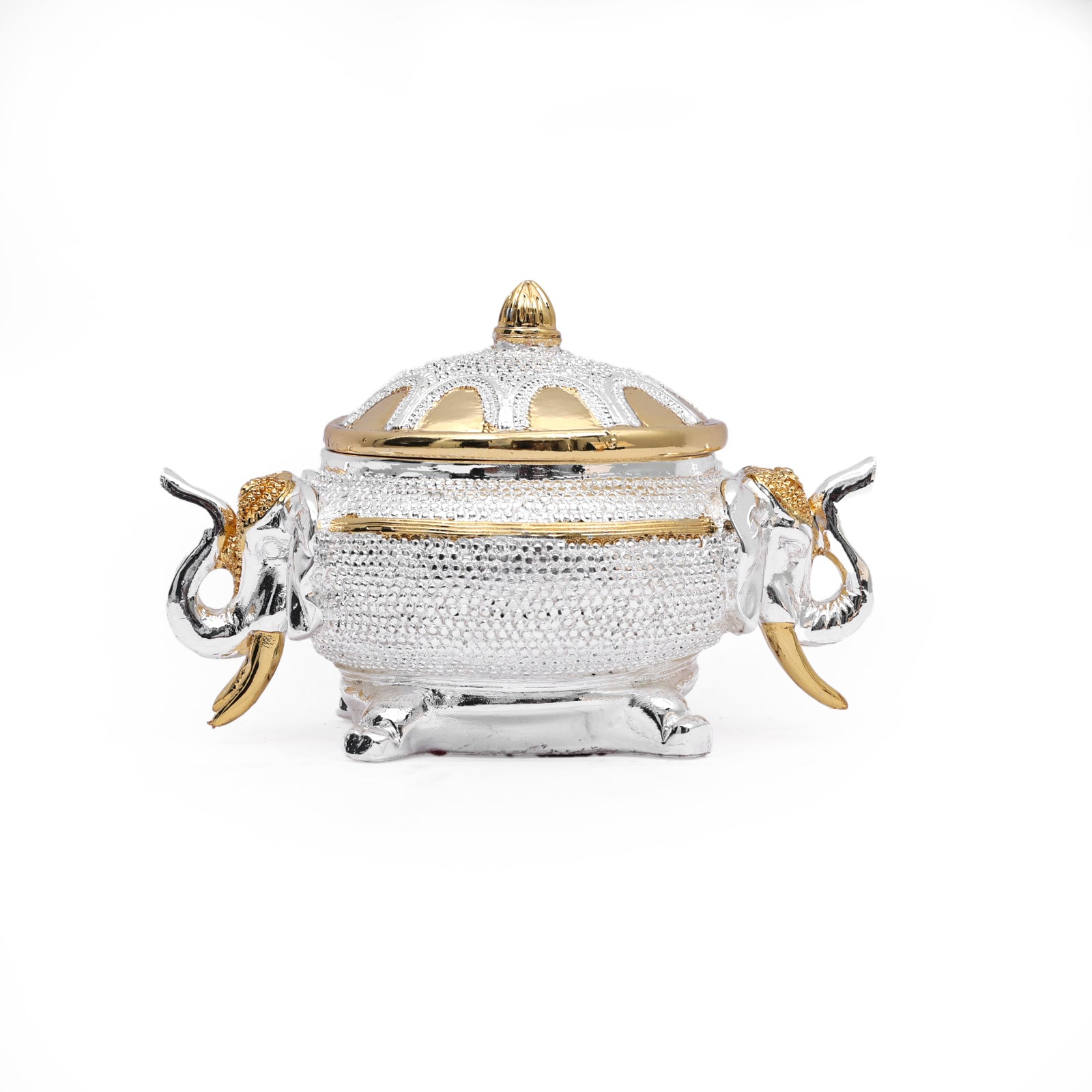 Silver- plated Elephant head multi-purpose decorative Jar