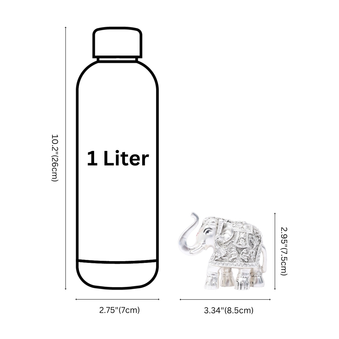 Silver Plated Decorative Elephant Figurine - Home Decor Item