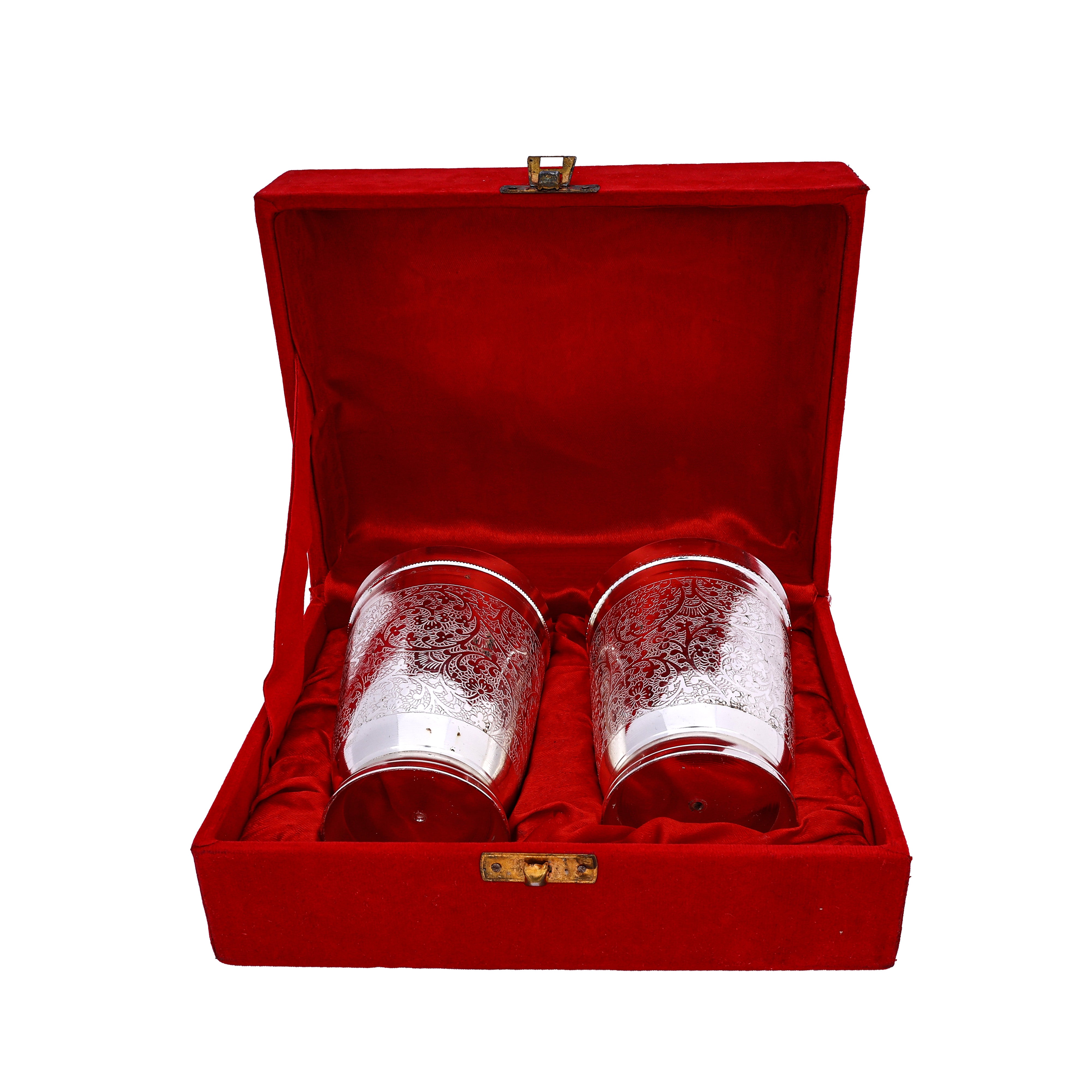Silver Plated Decorative Set of 2 Glasses
