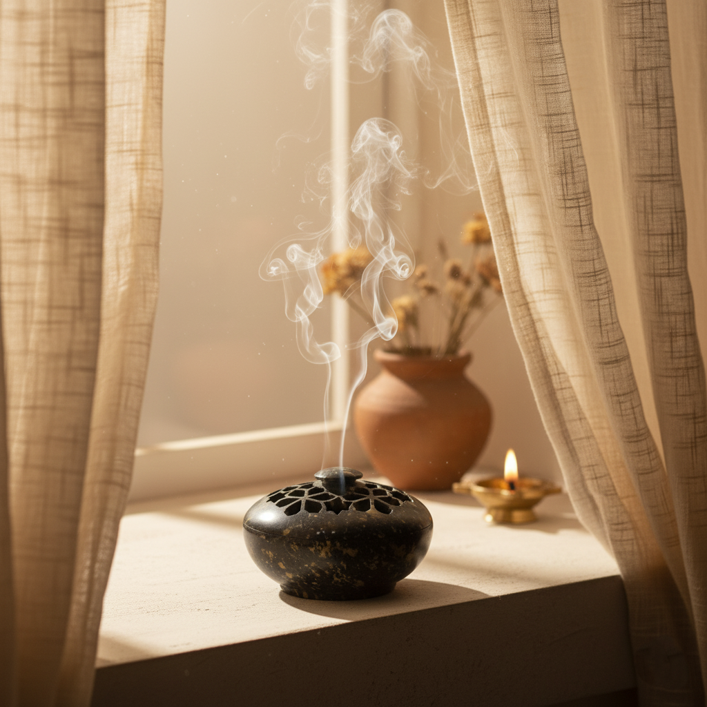 Soapstone Incense Burner with lid