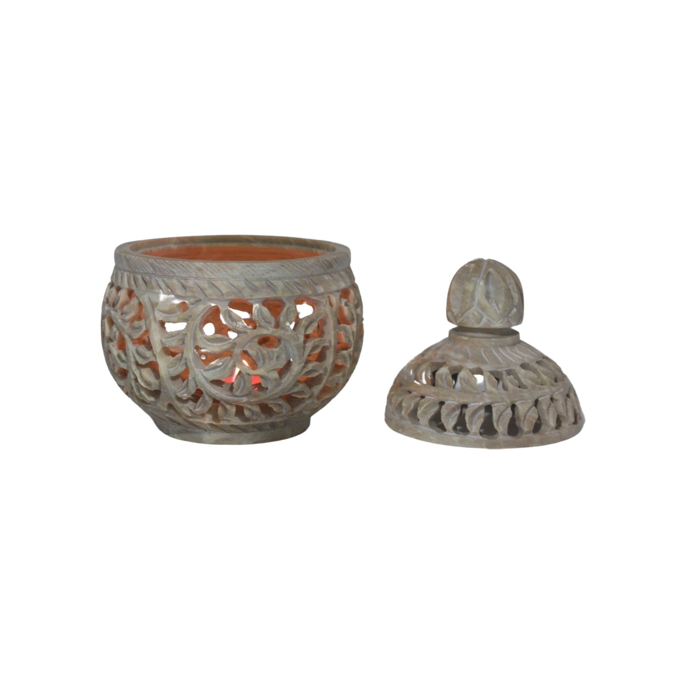 Soapstone T-light Candle Holder
