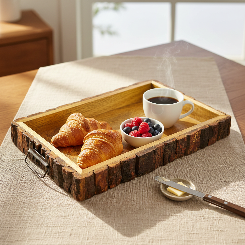 Solid Wood Multi-Purpose Serving Tray - Kitchen Essential Item – Natriel