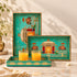 Turquoise Palace Wooden Serving Tray Set of 3
