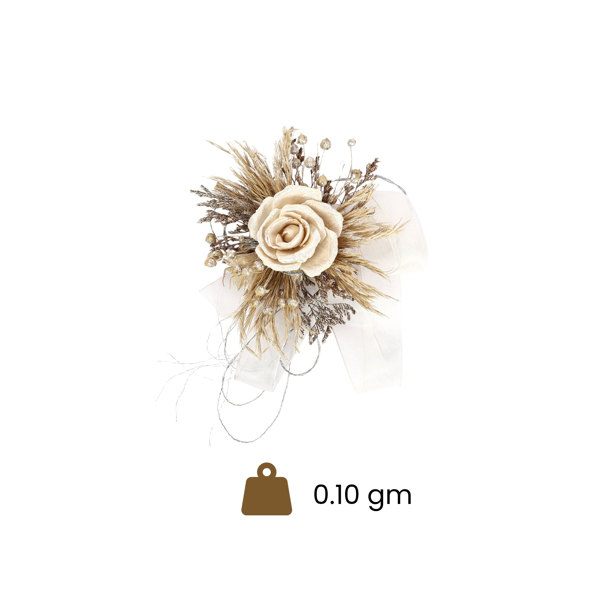 White Floral Decorative Ribbon for Gift Wrapping